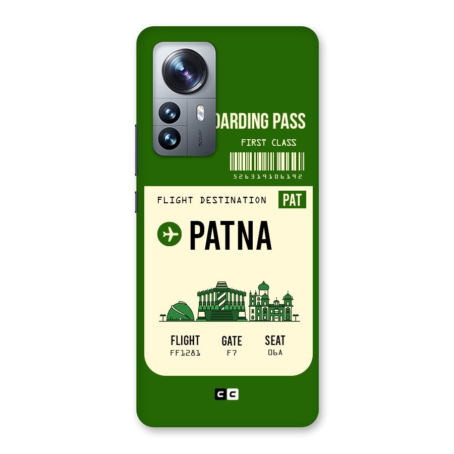 Patna Boarding Pass Back Case for Xiaomi 12 Pro
