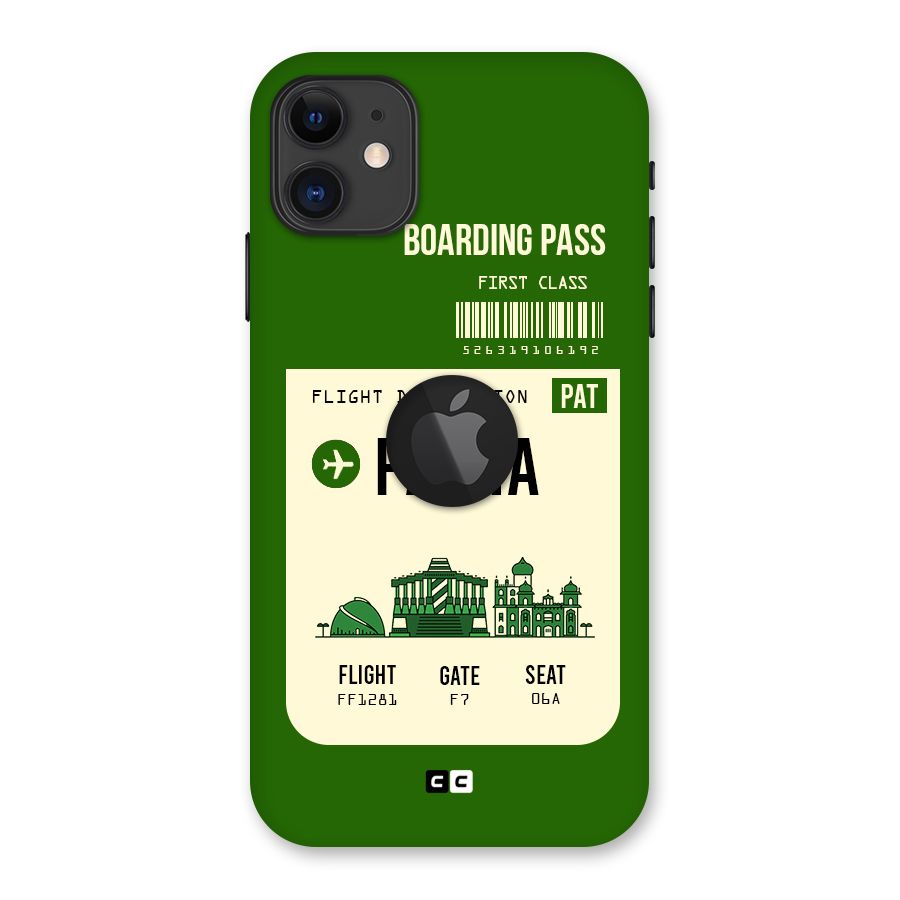 Patna Boarding Pass Back Case for iPhone 11 Logo Cut