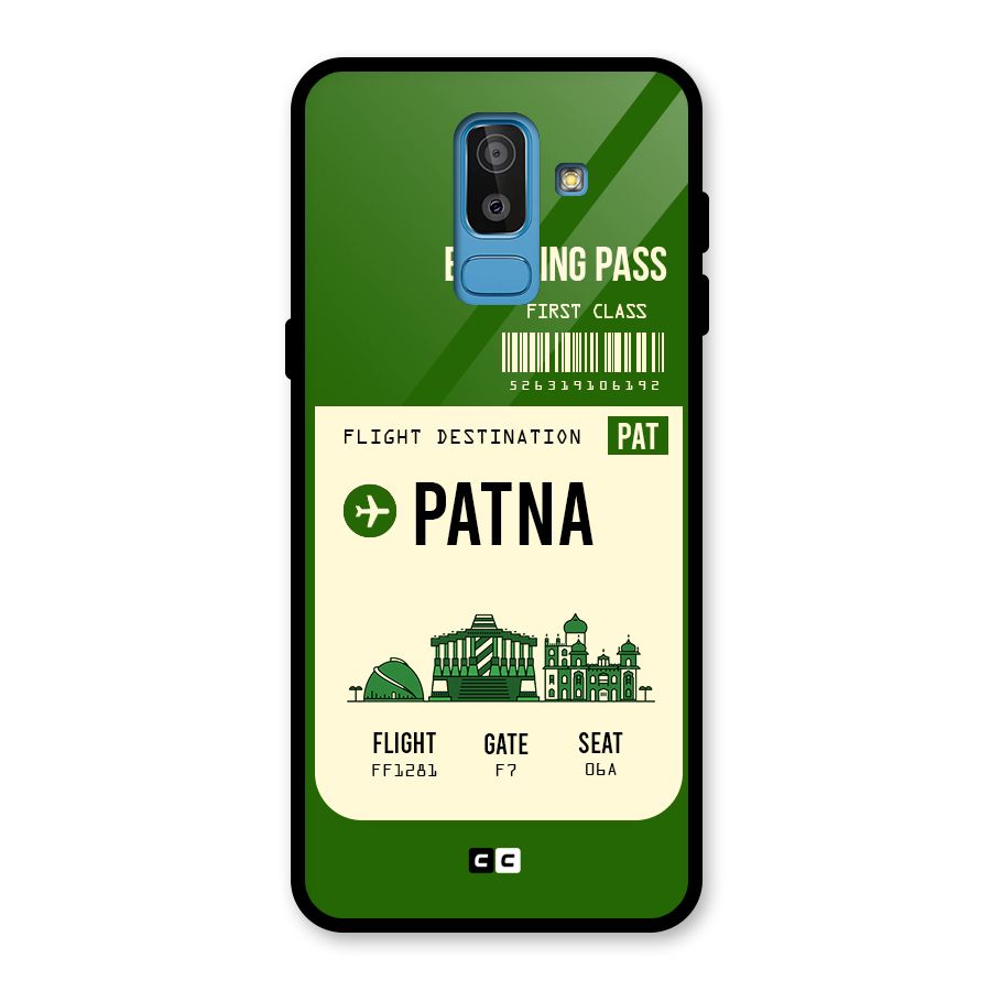 Patna Boarding Pass Glass Back Case for Galaxy J8