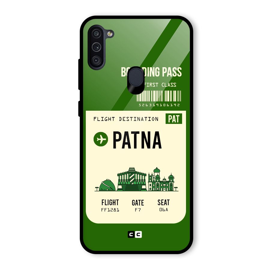 Patna Boarding Pass Glass Back Case for Galaxy M11