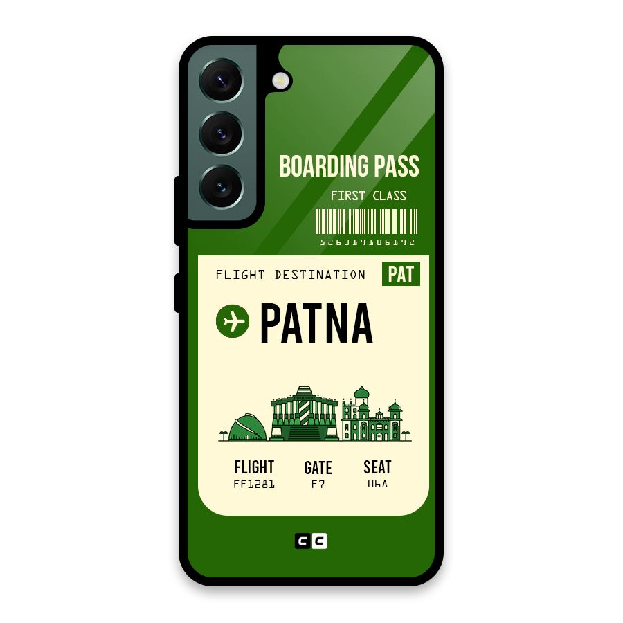 Patna Boarding Pass Glass Back Case for Galaxy S22 5G