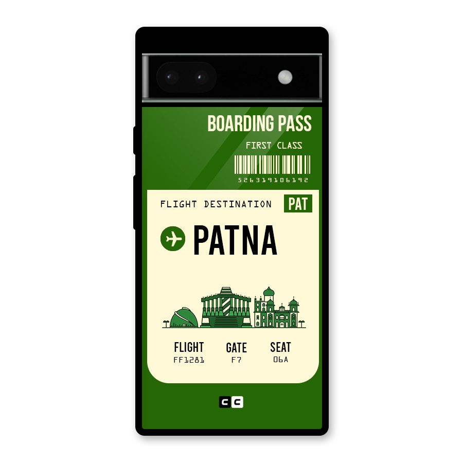 Patna Boarding Pass Glass Back Case for Google Pixel 6a