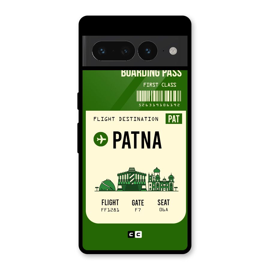 Patna Boarding Pass Glass Back Case for Google Pixel 7 Pro