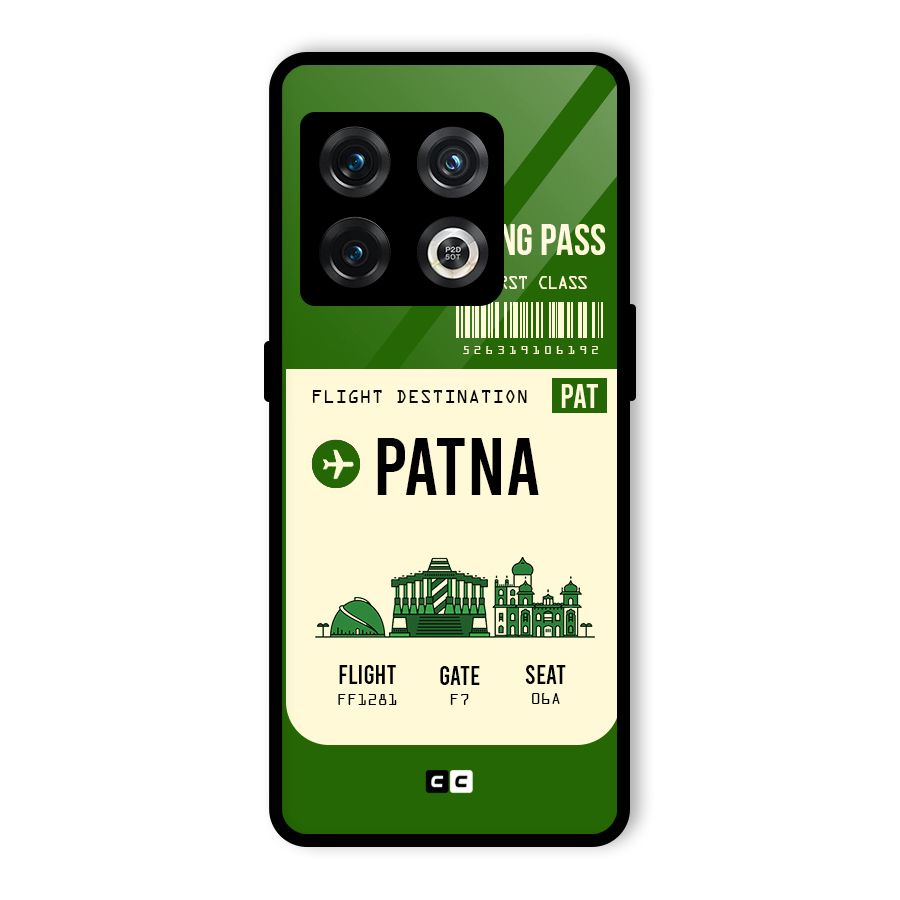 Patna Boarding Pass Glass Back Case for OnePlus 10 Pro 5G