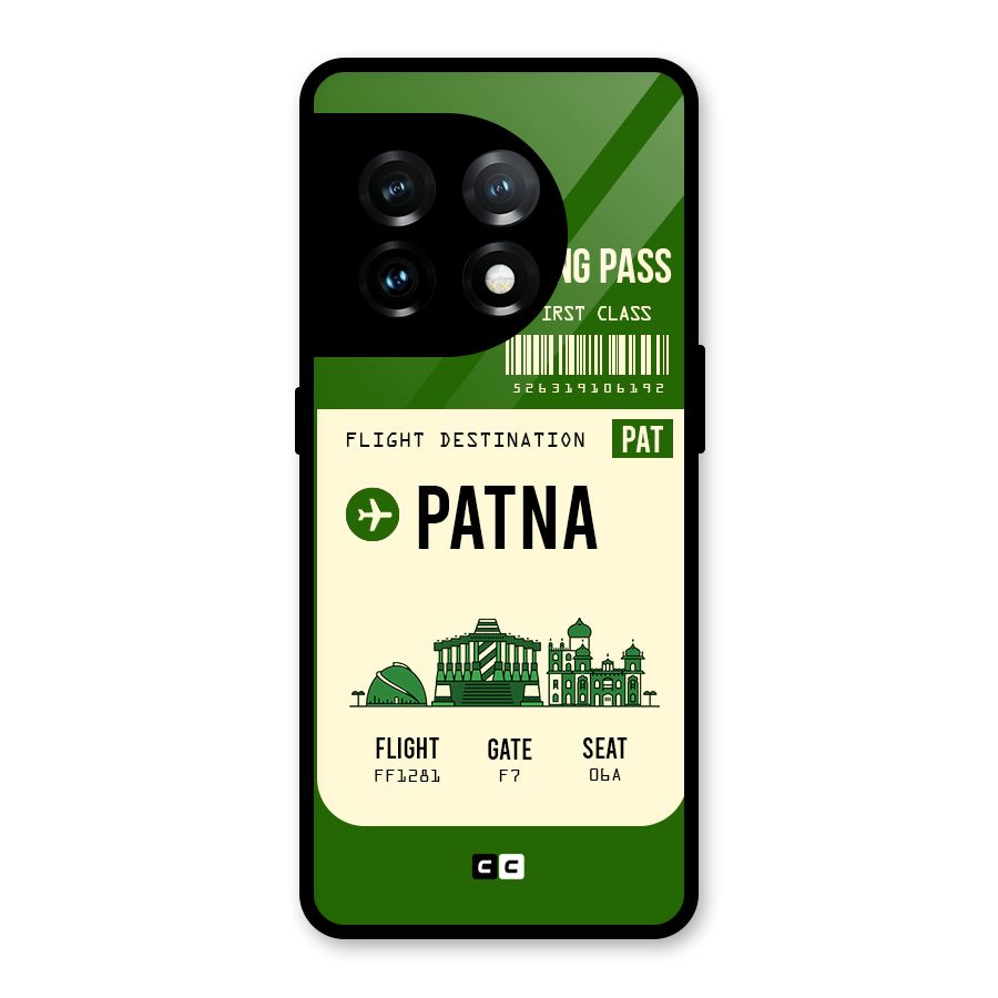 Patna Boarding Pass Glass Back Case for OnePlus 11