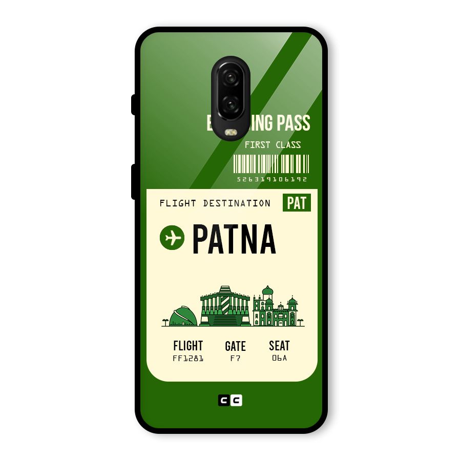 Patna Boarding Pass Glass Back Case for OnePlus 6T