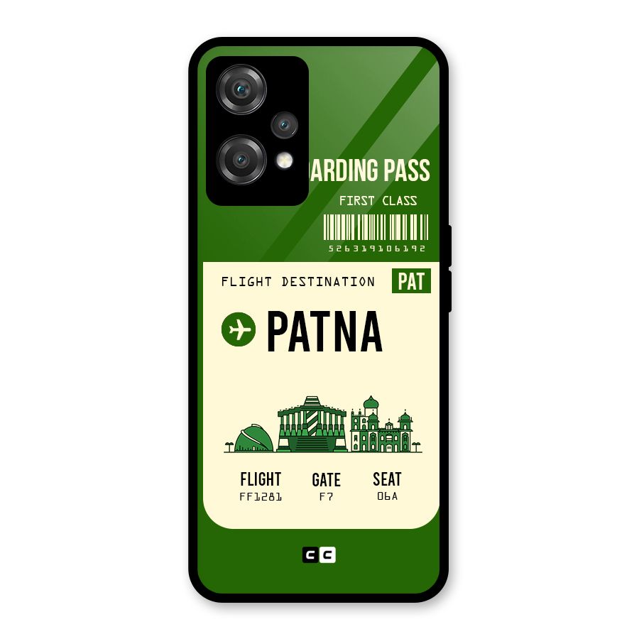 Patna Boarding Pass Glass Back Case for OnePlus Nord CE 2 Lite 5G