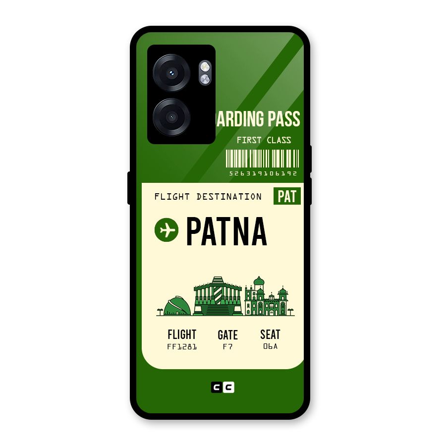 Patna Boarding Pass Glass Back Case for Oppo K10 (5G)