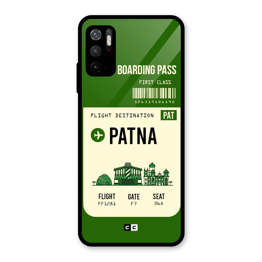 Patna Boarding Pass Glass Back Case for Poco M3 Pro 5G