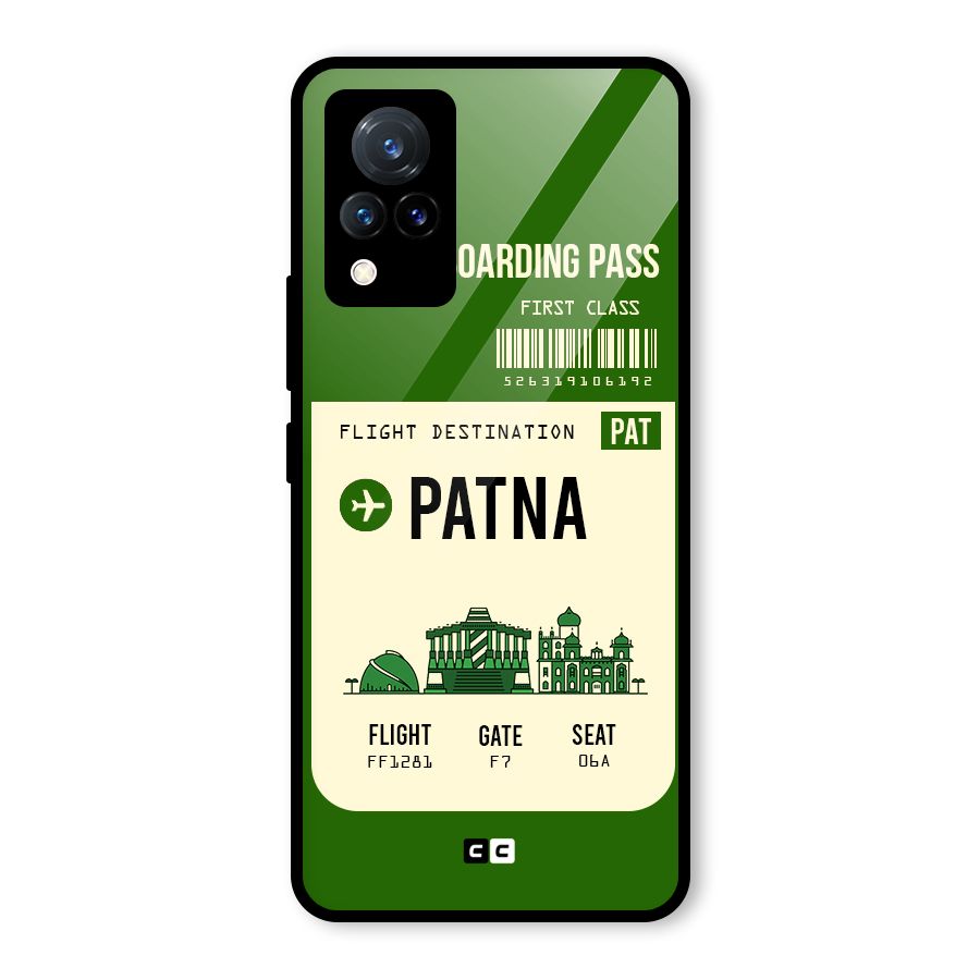 Patna Boarding Pass Glass Back Case for Vivo V21 5G
