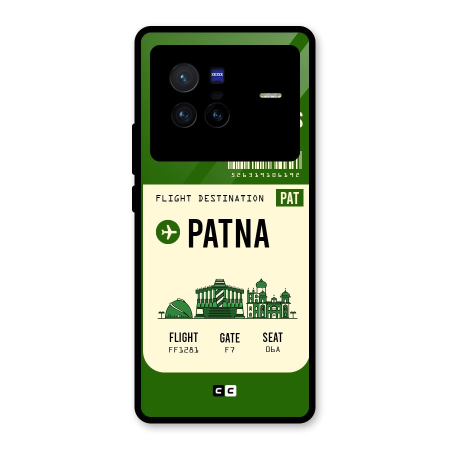 Patna Boarding Pass Glass Back Case for Vivo X80