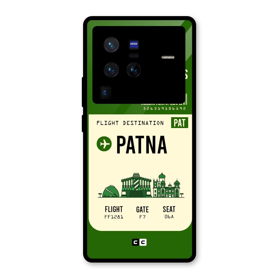 Patna Boarding Pass Glass Back Case for Vivo X80 Pro