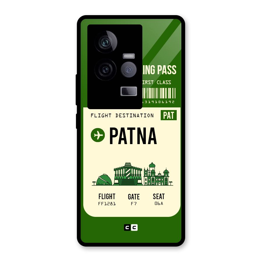 Patna Boarding Pass Glass Back Case for Vivo iQOO 11 5G