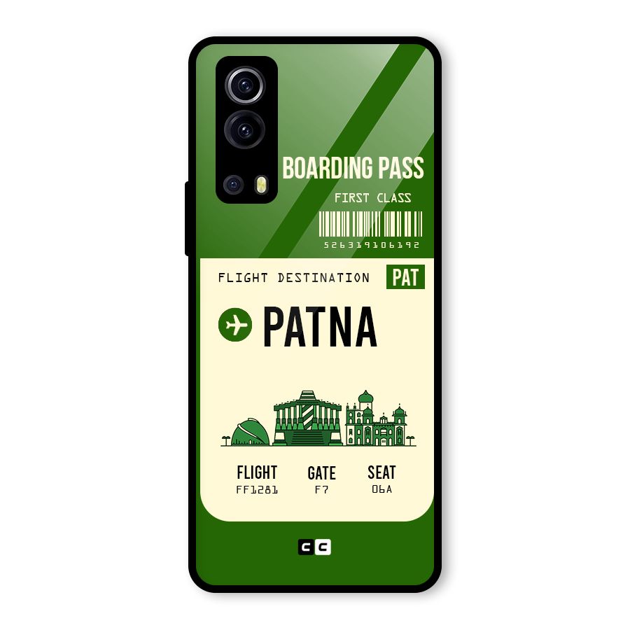 Patna Boarding Pass Glass Back Case for Vivo iQOO Z3