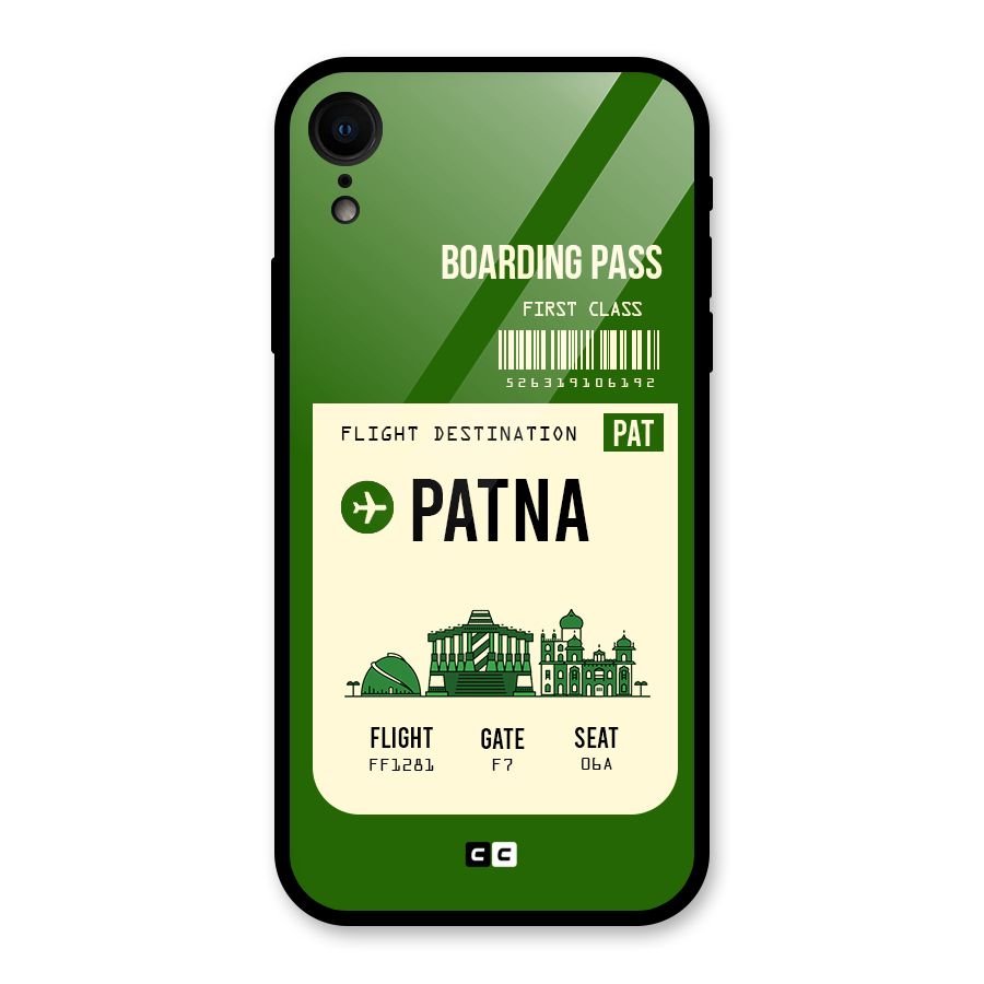 Patna Boarding Pass Glass Back Case for XR