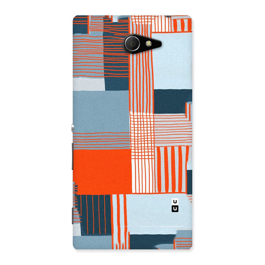Pattern In Lines Back Case for Sony Xperia M2