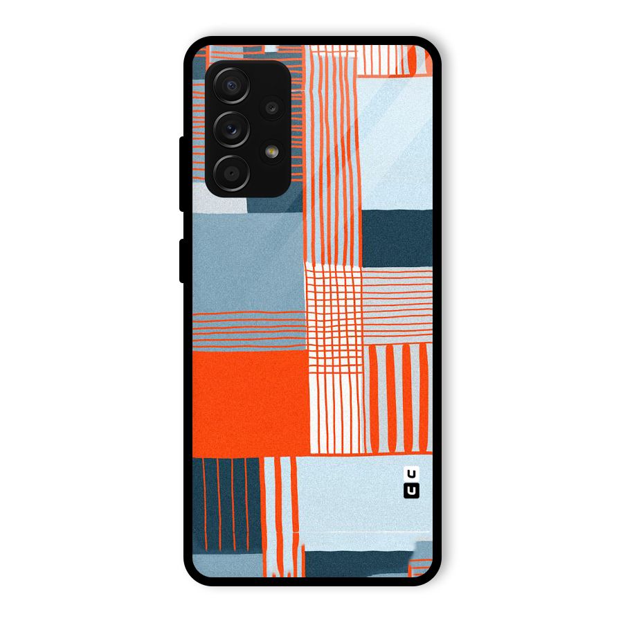 Pattern In Lines Glass Back Case for Galaxy A53 5G