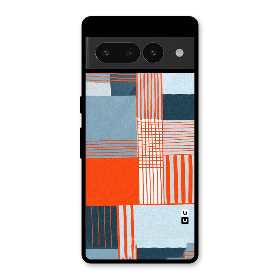 Pattern In Lines Glass Back Case for Google Pixel 7 Pro