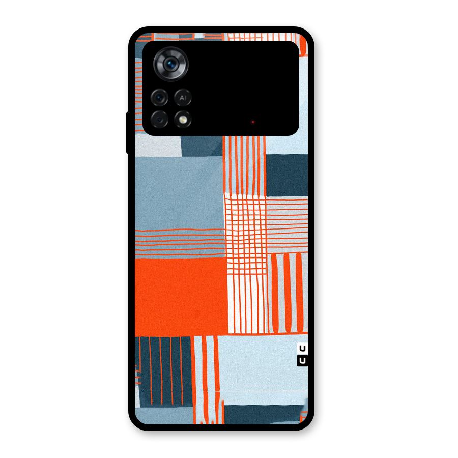 Pattern In Lines Glass Back Case for Poco X4 Pro 5G
