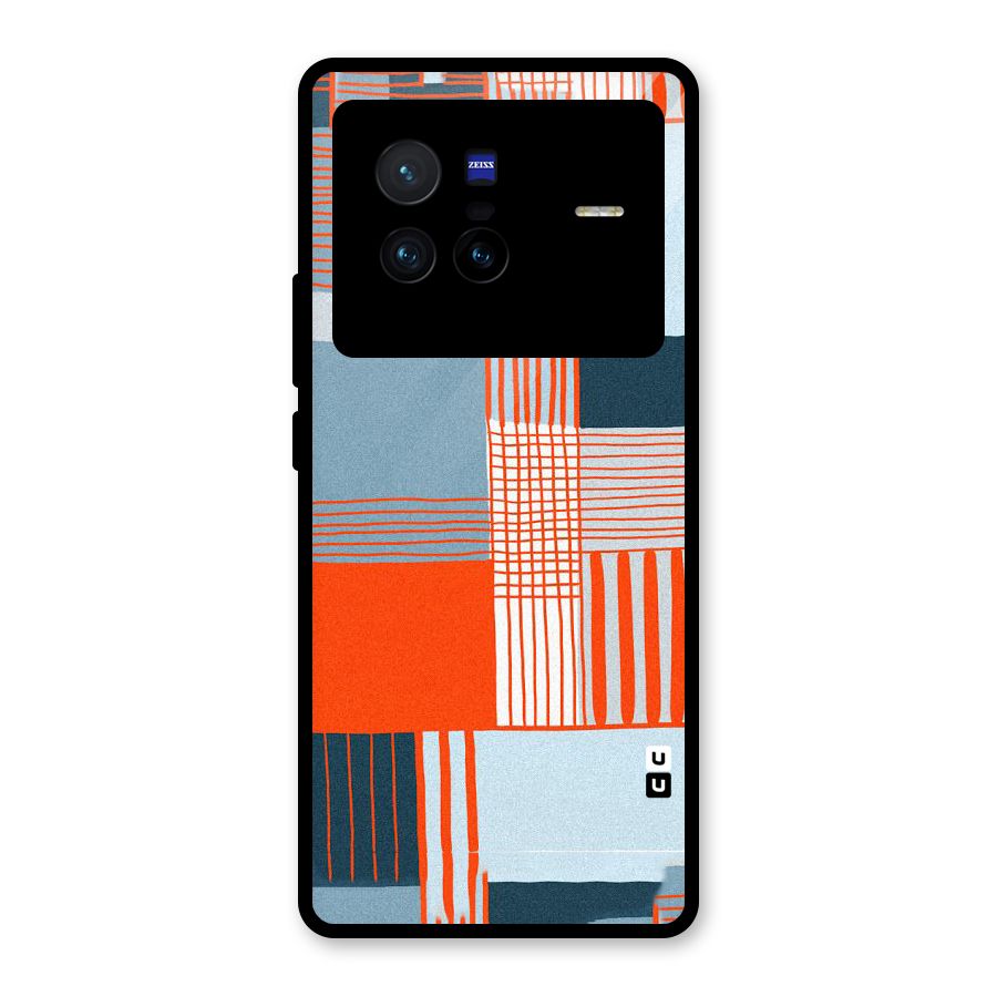 Pattern In Lines Glass Back Case for Vivo X80