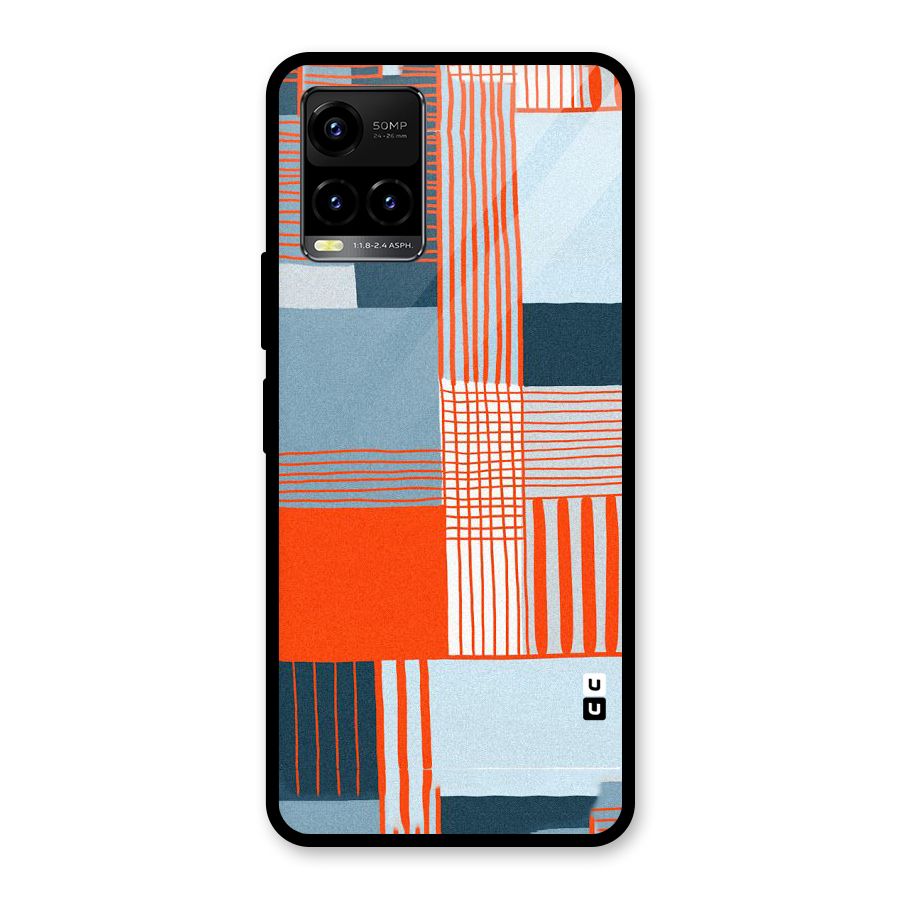 Pattern In Lines Glass Back Case for Vivo Y21T
