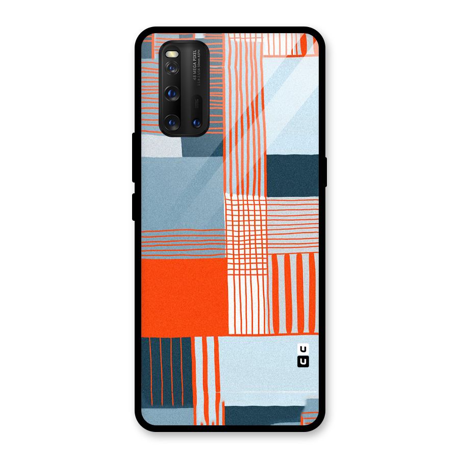 Pattern In Lines Glass Back Case for Vivo iQOO 3
