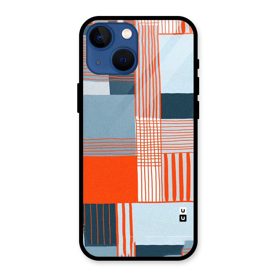 Pattern In Lines Glass Back Case for iPhone 13 Mini