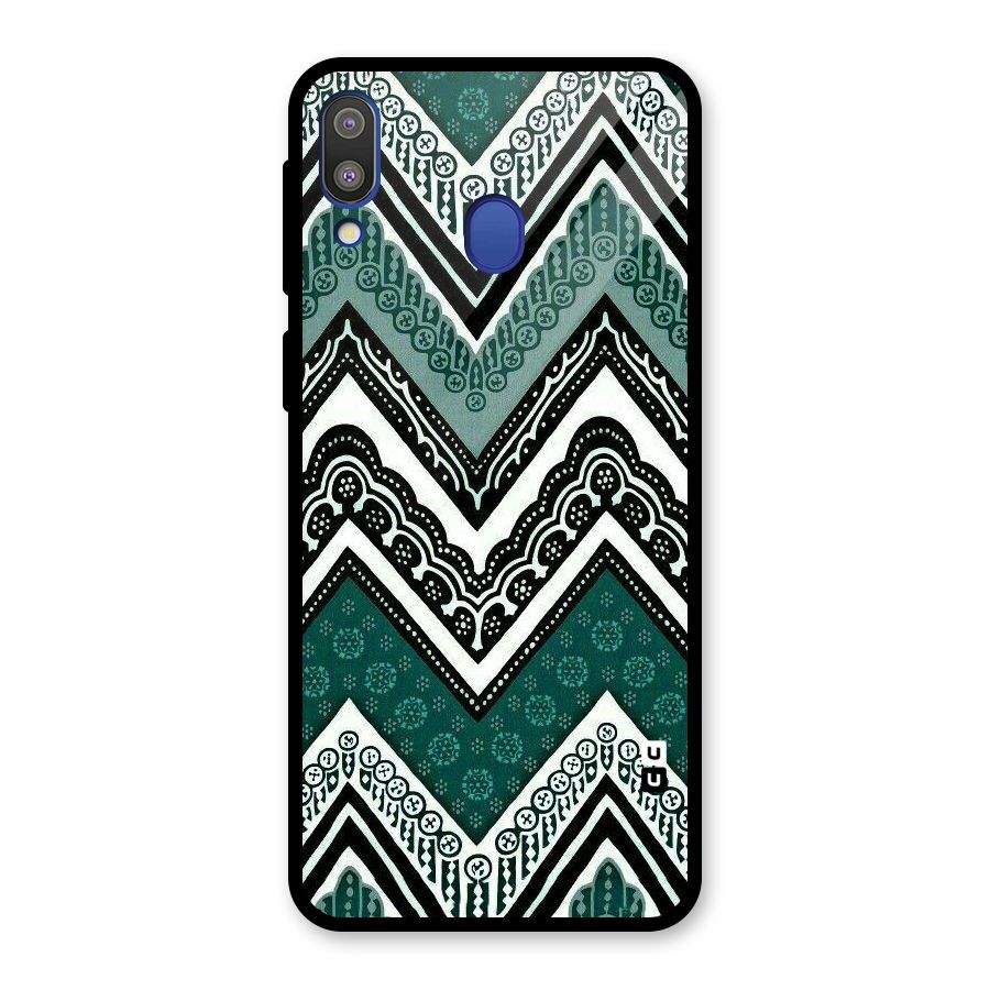 Patterned Chevron Glass Back Case for Galaxy M20