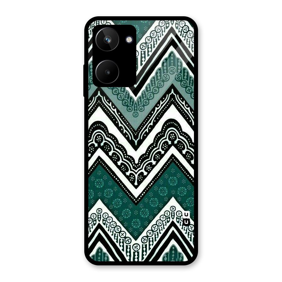 Patterned Chevron Glass Back Case for Realme 10