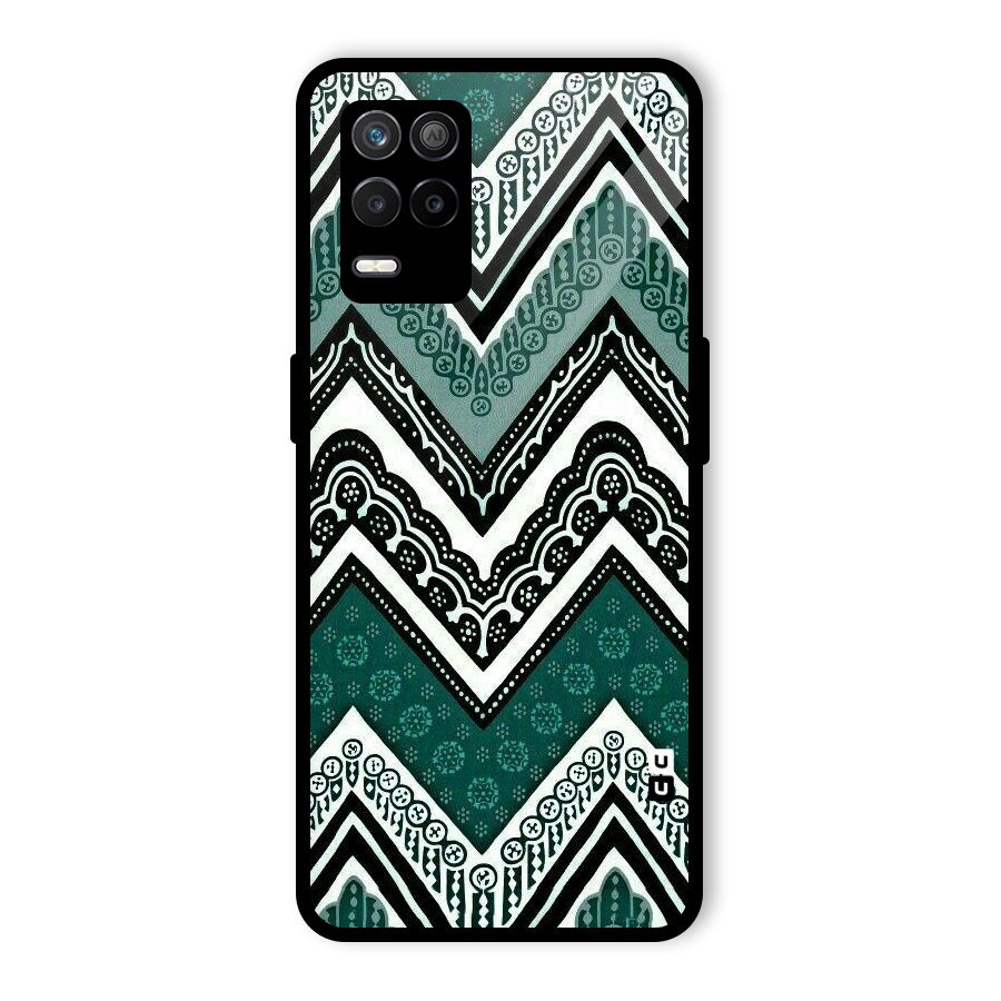 Patterned Chevron Glass Back Case for Realme 8 5G