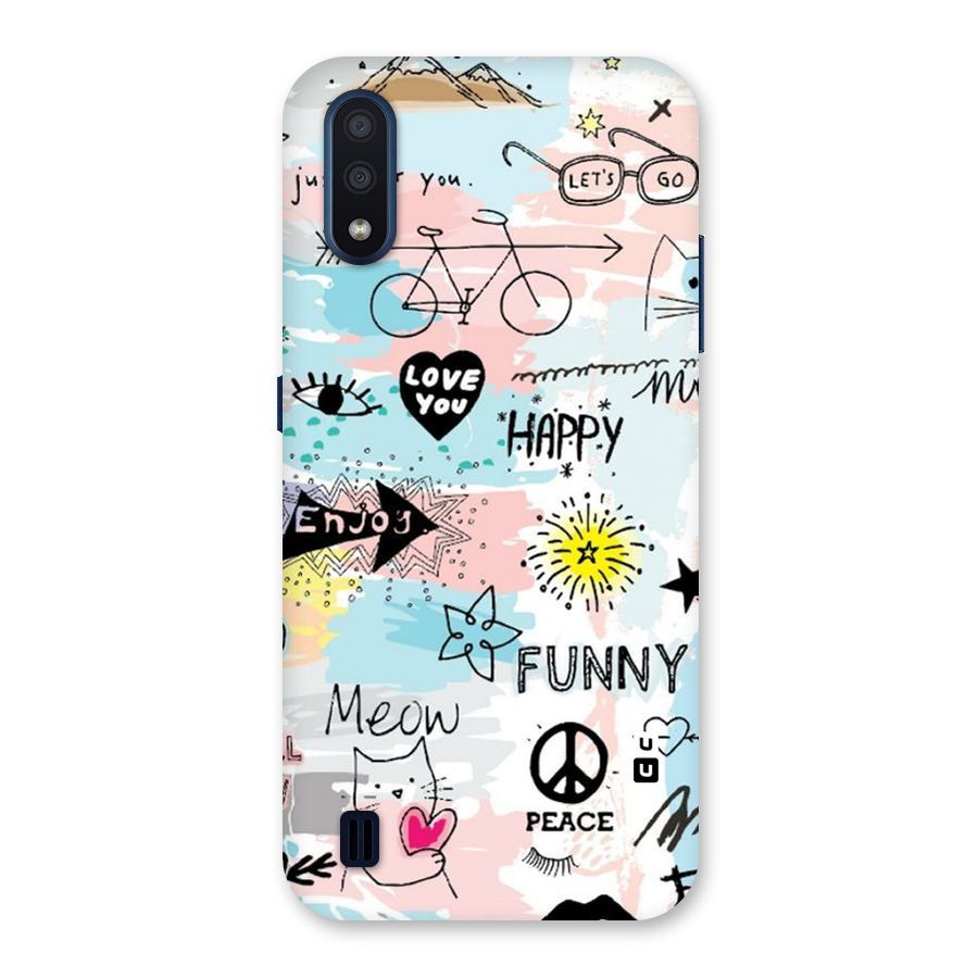 Peace And Funny Back Case for Galaxy M01