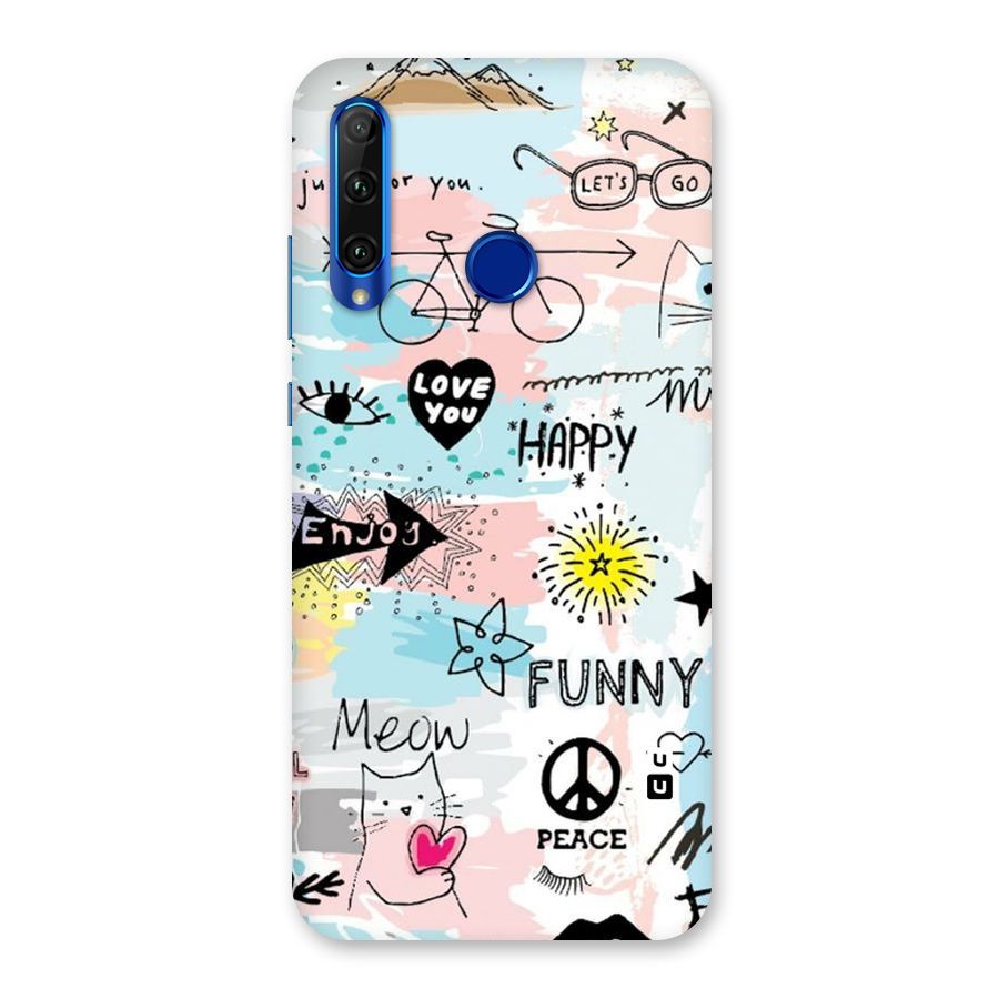 Peace And Funny Back Case for Honor 20i