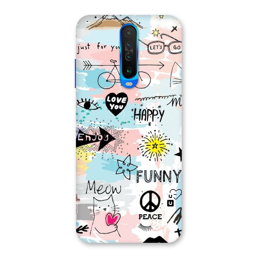 Peace And Funny Back Case for Poco X2