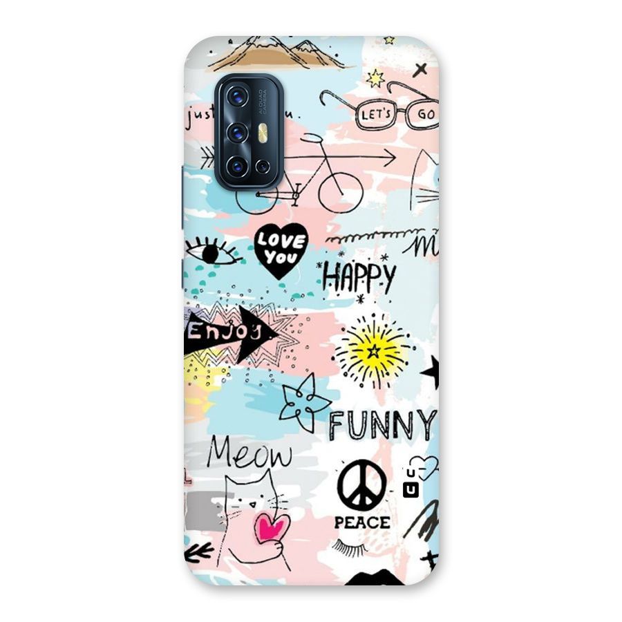 Peace And Funny Back Case for Vivo V17
