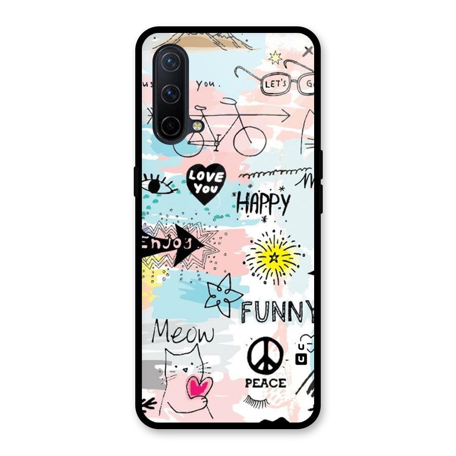 Peace And Funny Glass Back Case for OnePlus Nord CE 5G