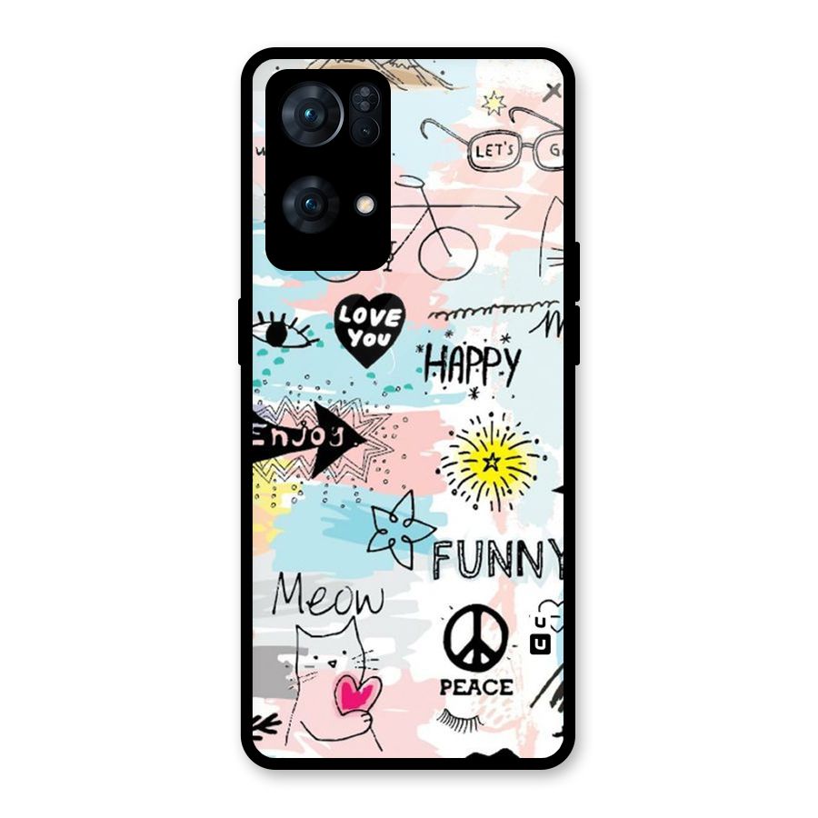 Peace And Funny Glass Back Case for Oppo Reno7 Pro 5G