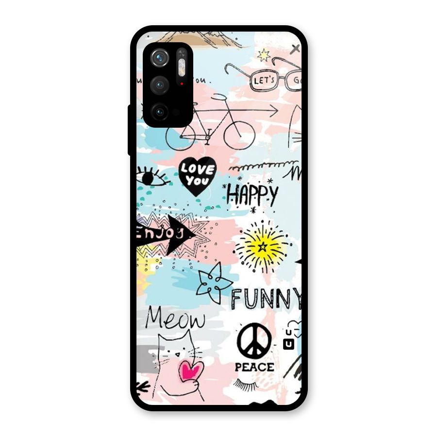 Peace And Funny Glass Back Case for Poco M3 Pro 5G