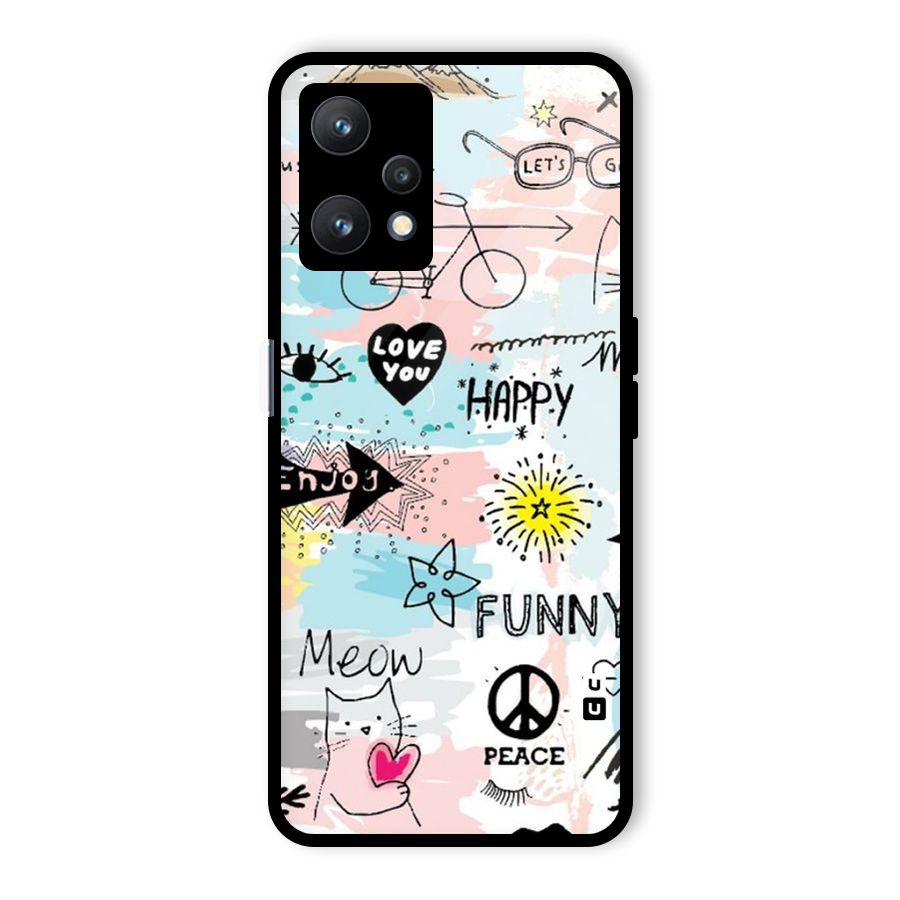 Peace And Funny Glass Back Case for Realme 9 Pro 5G