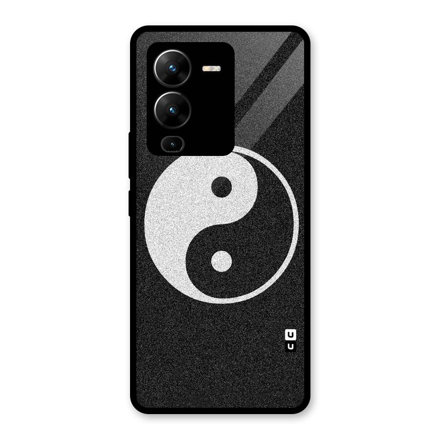 Peace Disorted Glass Back Case for Vivo V25 Pro
