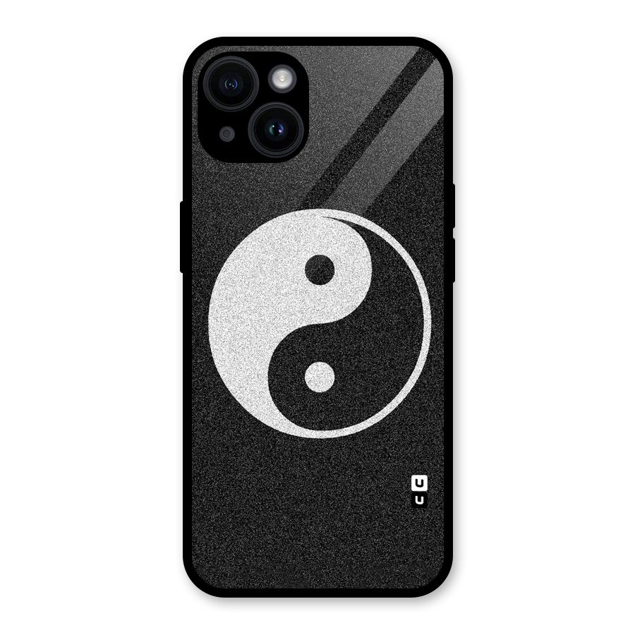 Peace Disorted Glass Back Case for iPhone 14