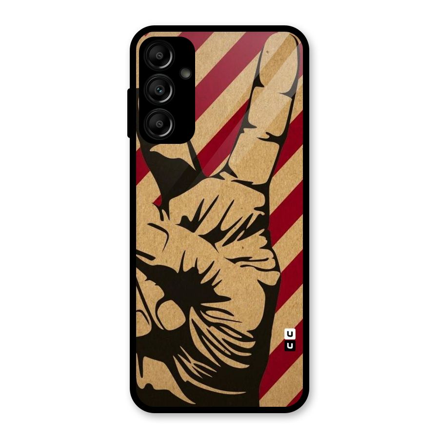 Peace Stripes Glass Back Case for Galaxy A14 5G