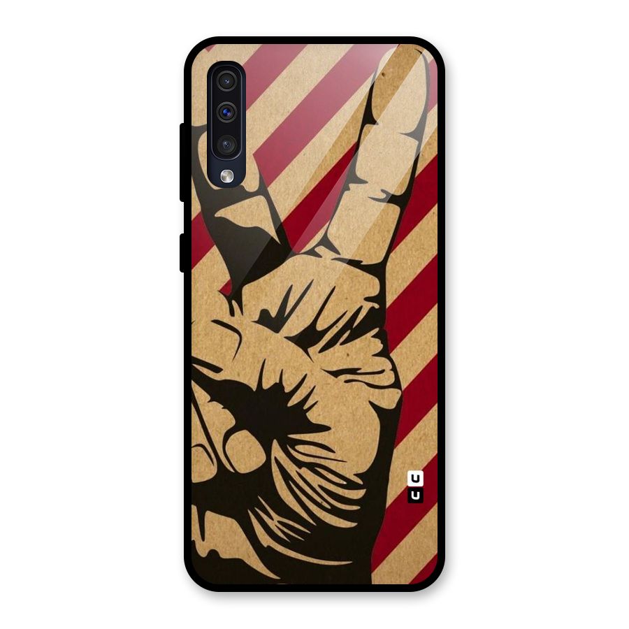 Peace Stripes Glass Back Case for Galaxy A30s