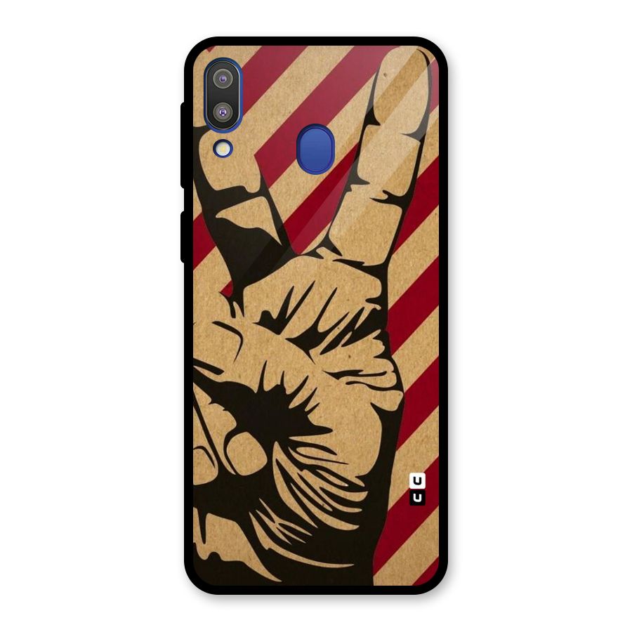 Peace Stripes Glass Back Case for Galaxy M20