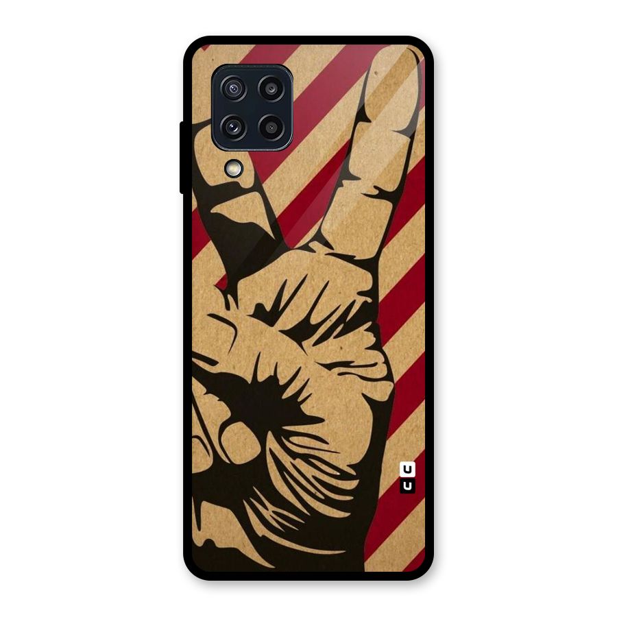 Peace Stripes Glass Back Case for Galaxy M32
