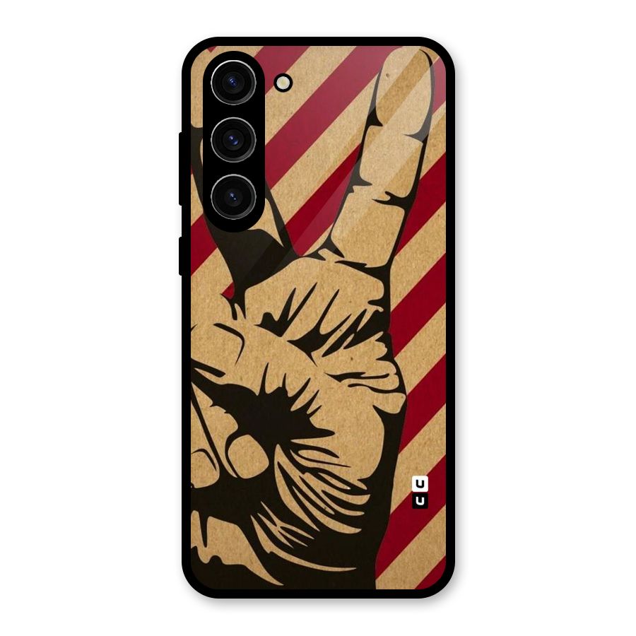 Peace Stripes Glass Back Case for Galaxy S23 Plus