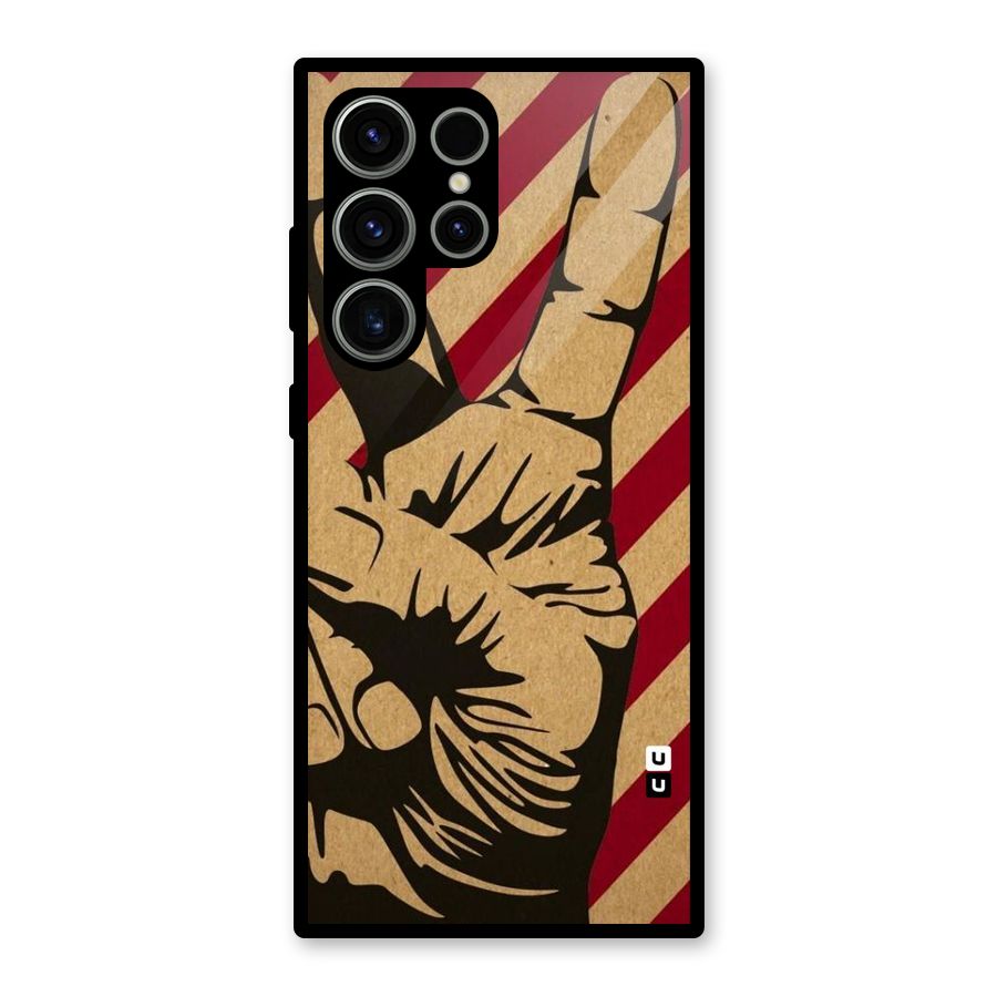 Peace Stripes Glass Back Case for Galaxy S23 Ultra