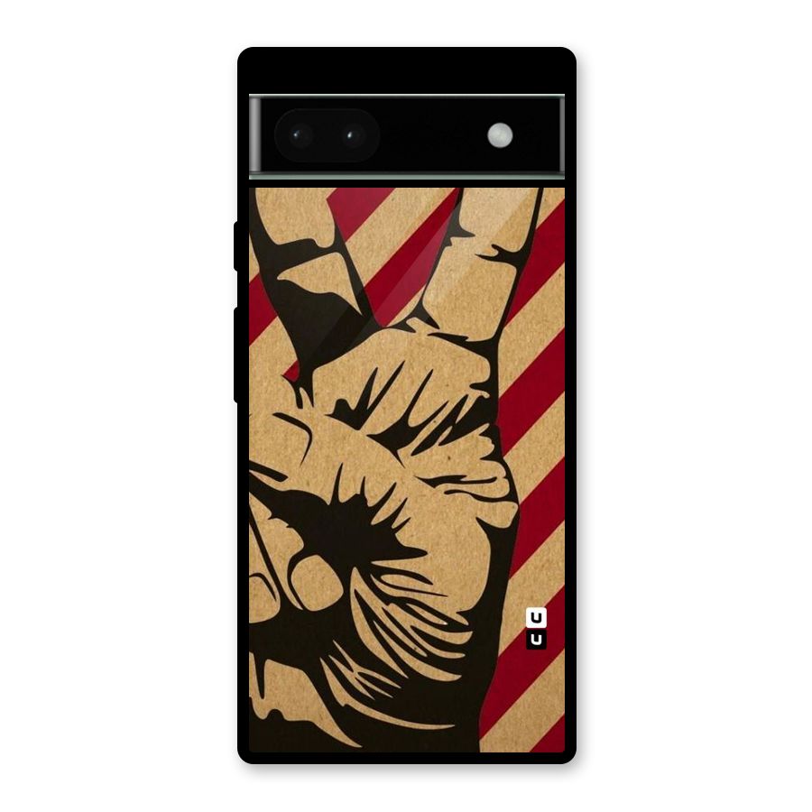 Peace Stripes Glass Back Case for Google Pixel 6a