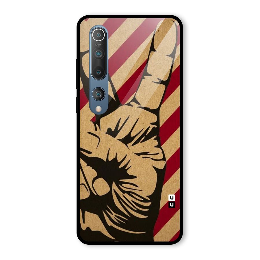 Peace Stripes Glass Back Case for Mi 10