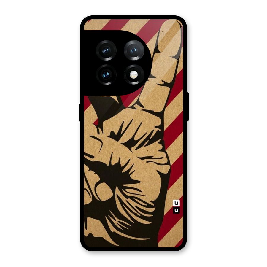 Peace Stripes Glass Back Case for OnePlus 11