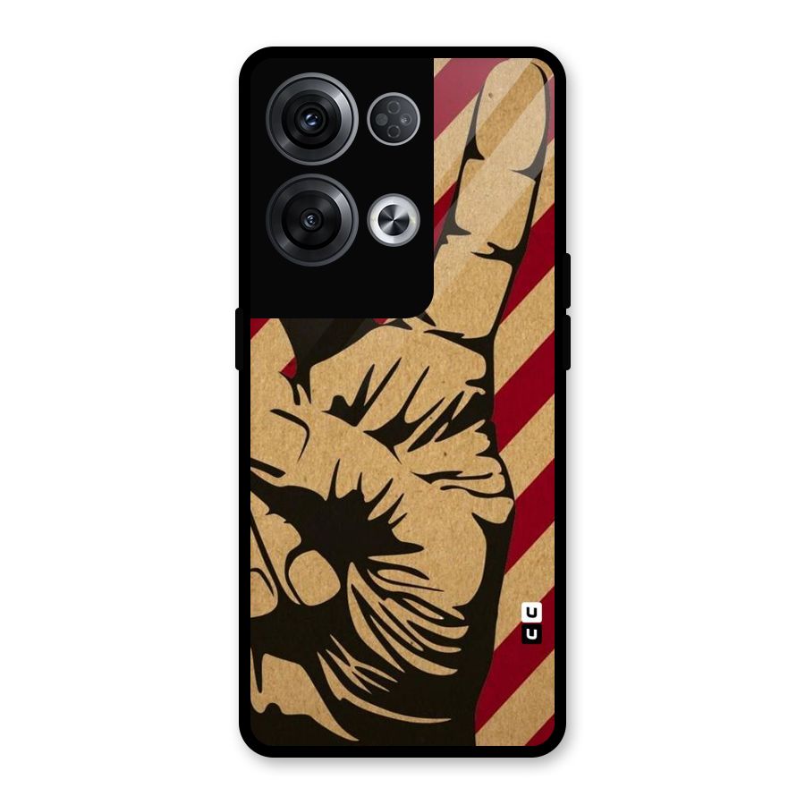 Peace Stripes Glass Back Case for Oppo Reno8 Pro 5G